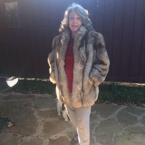 Blue Fox Fur Coat